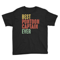 Best Pontoon Captain Ever, Vintage Pontoon Boat Owner Gifts Youth Tee | Artistshot