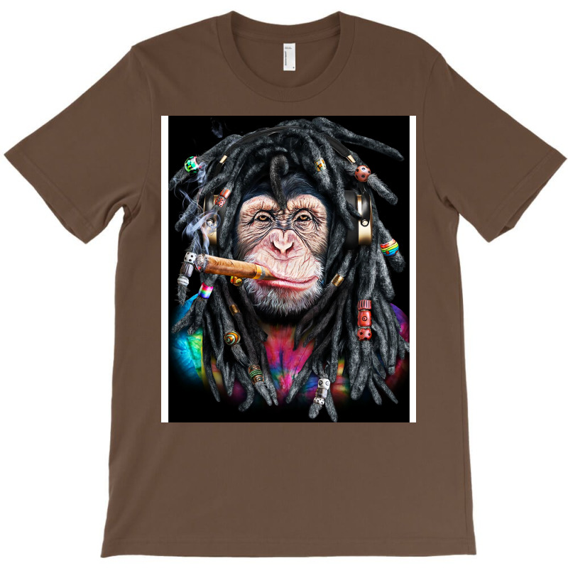 Chimpanzee With Colorful Dreadlocks T-shirt | Artistshot