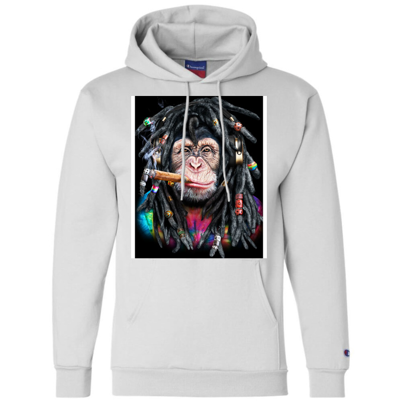 Chimpanzee With Colorful Dreadlocks Champion Hoodie | Artistshot