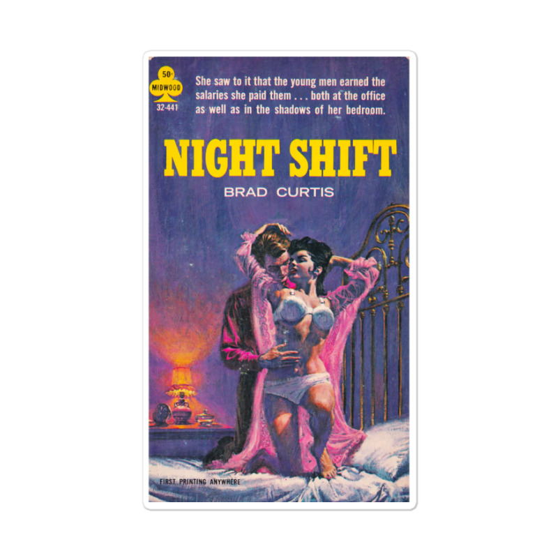 Vintage 1960's Softcore Sleazy Paperback Cover Sticker | Artistshot