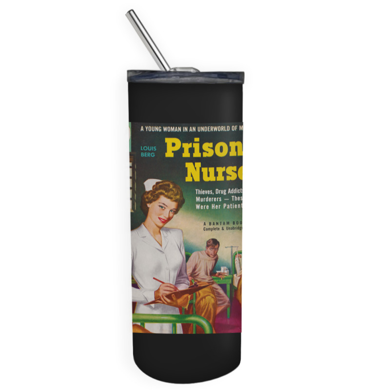 Best Vintage 1960's Sleaze Paperback Cover Prison Skinny Tumbler | Artistshot