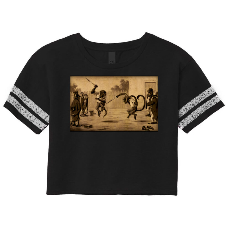 Monkey Knife Fight Scorecard Crop Tee by aniedajodusk | Artistshot