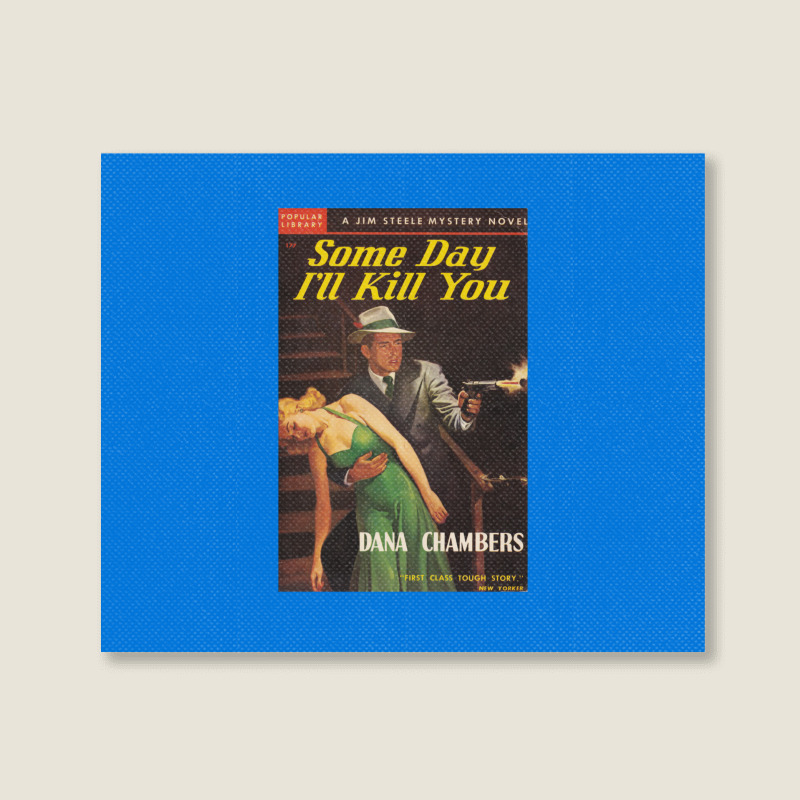 Vintage Hardboiled Detective Paperback Cover 4 Landscape Canvas Print | Artistshot