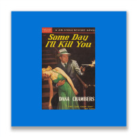 Vintage Hardboiled Detective Paperback Cover 4 Metal Print Square | Artistshot