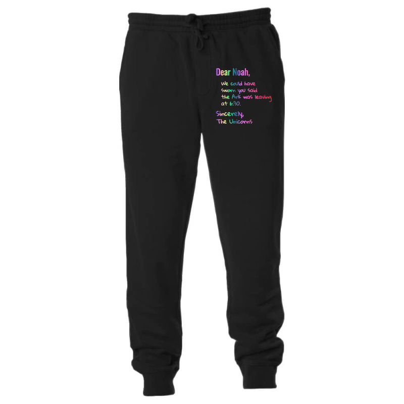 Dear Noah Ark Leaving Unicorns Christian Unisex Jogger by donellajeremykoa | Artistshot