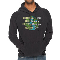 Birthplace Earth Race Human Politics Freedom Religion Love Equality Al Vintage Hoodie | Artistshot