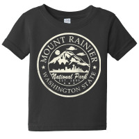 Vintage National Park Mt Rainier Baby Tee | Artistshot