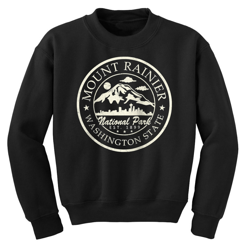 Vintage National Park Mt Rainier Youth Sweatshirt by KimberleeWilson786 | Artistshot