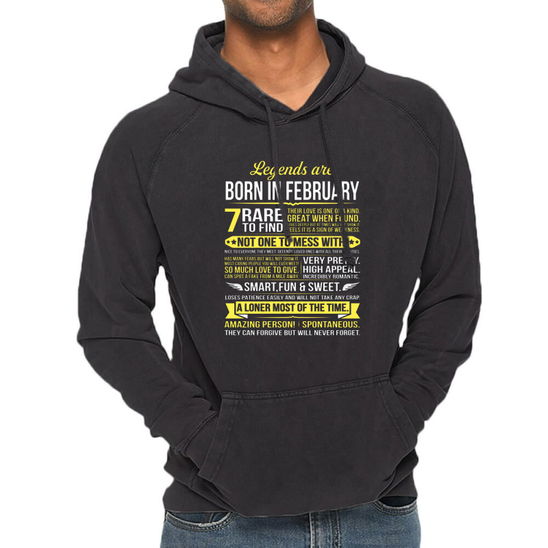 Legends Are Born In February Vintage Hoodie | Artistshot