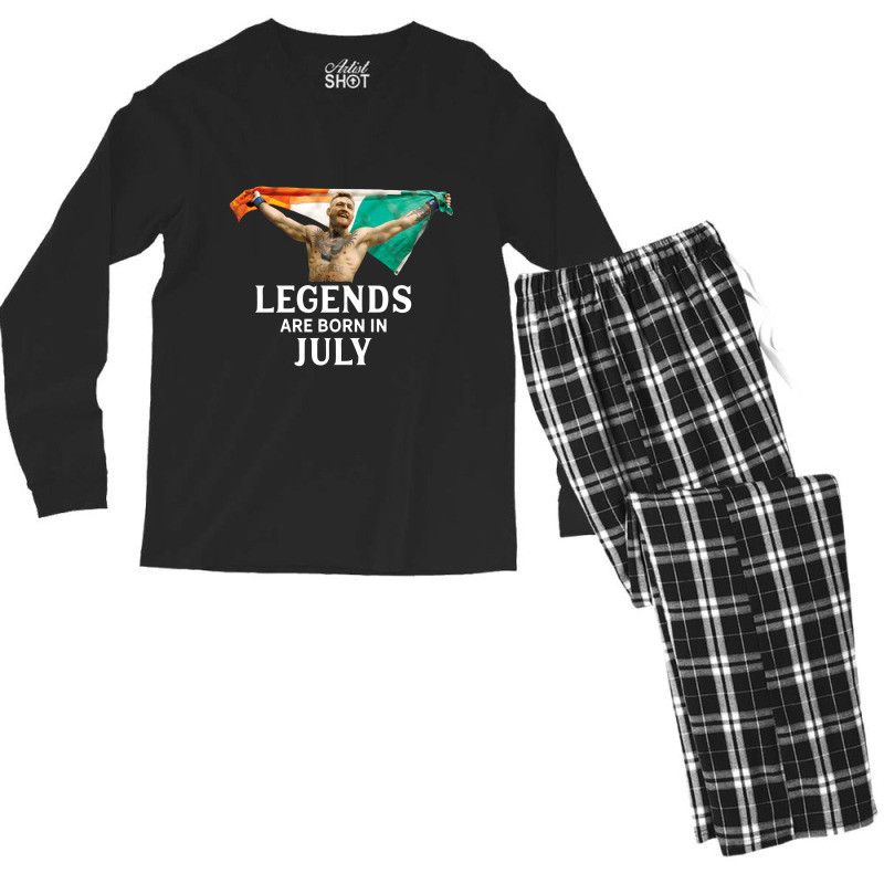 Legends Are Born In July   Conor Mcgregor Men's Long Sleeve Pajama Set | Artistshot