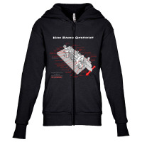 Ham Radio Operator Morse Code Key Youth Zipper Hoodie | Artistshot