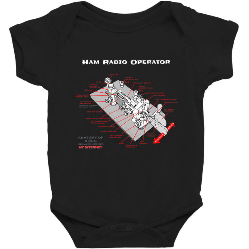 Ham Radio Operator Morse Code Key Baby Bodysuit by donellajeremykoa | Artistshot