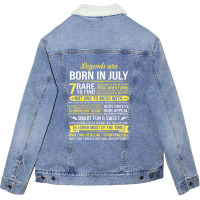 Legends Are Born In July Unisex Sherpa-lined Denim Jacket | Artistshot