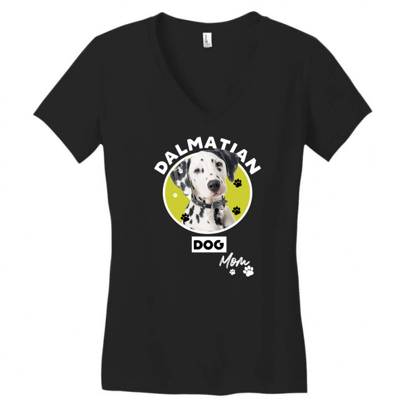 Dalmatian Dog Mom Women's V-Neck T-Shirt by DonoArt | Artistshot