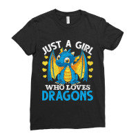 Just A Girl Who Loves Dragons Fantasy Animal Cute  Ladies Fitted T-shirt | Artistshot