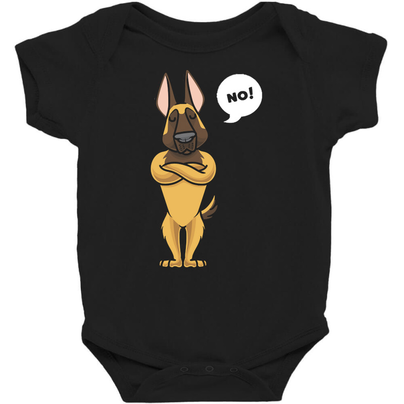 Shepherd Dog T  Shirt Stubborn Malinois Dog Belgian Shepherd Dog T  Sh Baby Bodysuit by gregory28208 | Artistshot