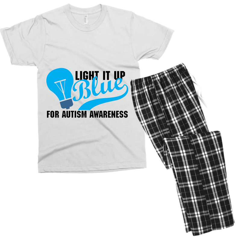 Light It Up Blue For Auti Awareness Men's T-shirt Pajama Set | Artistshot