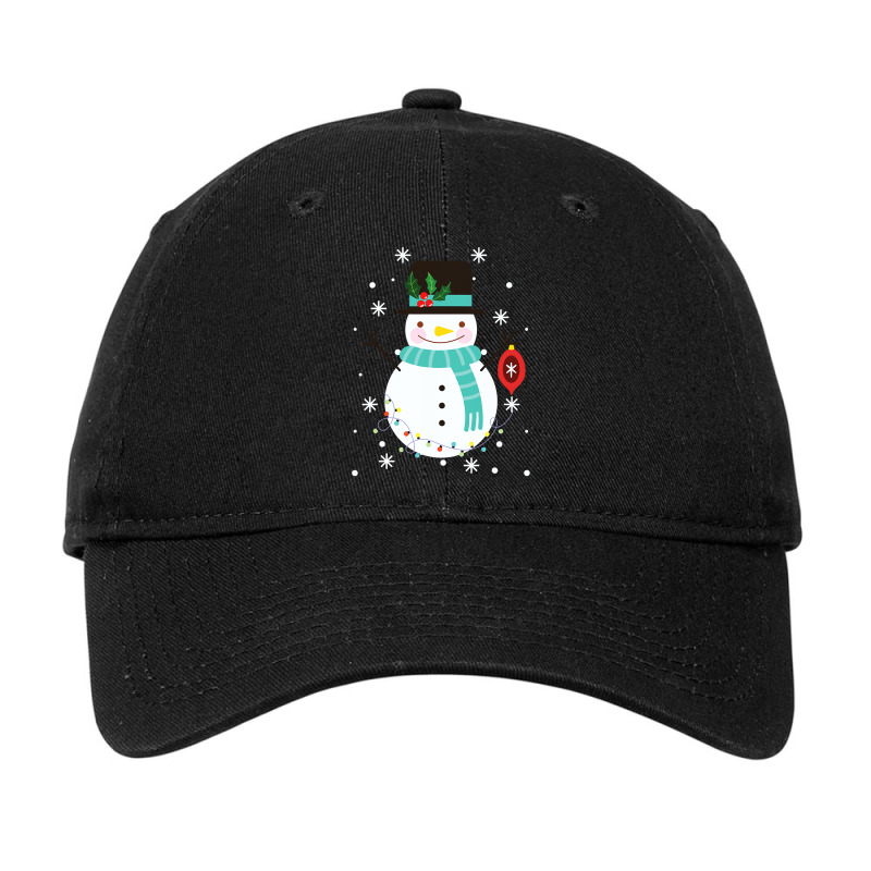 Vintage Snowman Christmas Snowflakes Holiday Novel Adjustable Cap by KimberleeWilson786 | Artistshot