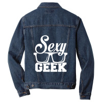 Like A I Love Cool Sexy Geek Nerd Glasses Boss Men Denim Jacket | Artistshot