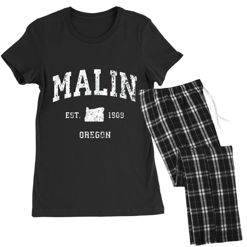 Malin Oregon Or Vintage Athletic Sports Design Women's Pajamas Set by tonierich | Artistshot