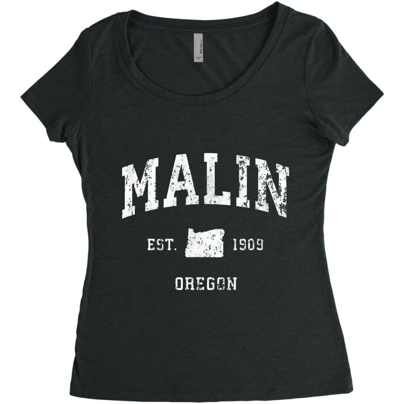 Malin Oregon Or Vintage Athletic Sports Design Women's Triblend Scoop T-shirt by tonierich | Artistshot