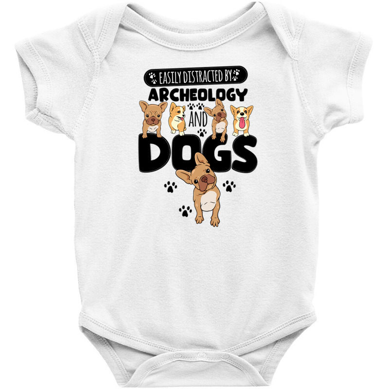 Easily Distracted By Archeology And Dogs Baby Bodysuit by DonoArt | Artistshot