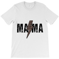 Mama Lightning Bolt Leopard Cheetah Print Mother's T-shirt | Artistshot