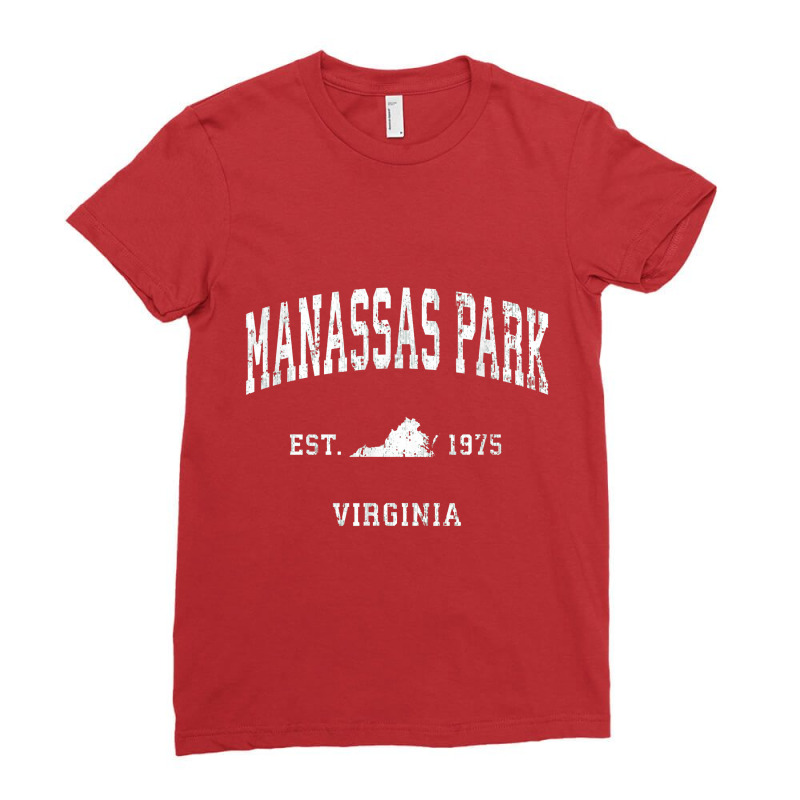 Manassas Park Virginia Va Vintage Athletic Sports Ladies Fitted T-Shirt by tonierich | Artistshot