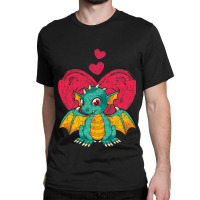 Fantasy Animal Dragon Lover Hearts Cute Dragon Classic T-shirt | Artistshot