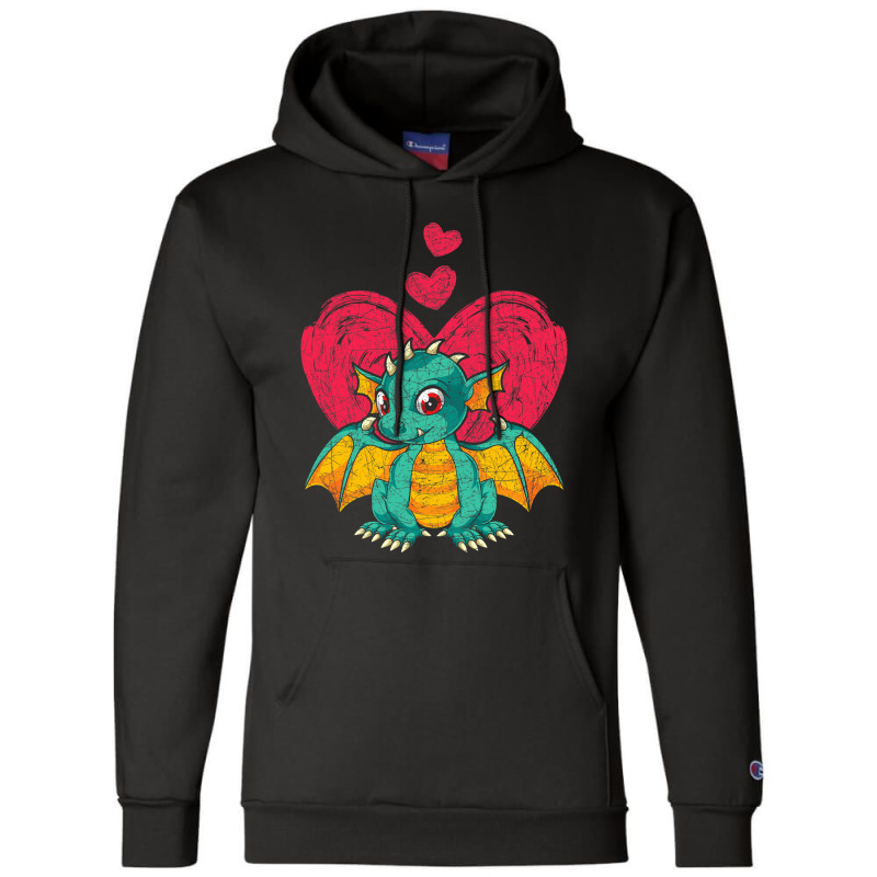 Fantasy Animal Dragon Lover Hearts Cute Dragon Champion Hoodie by whoretacarpal | Artistshot