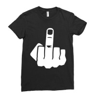 Middle Finger Ladies Fitted T-shirt | Artistshot