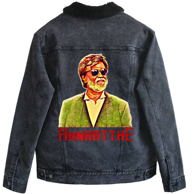 Rajinikanth New Movie Annaatthe Unisex Sherpa-lined Denim Jacket | Artistshot