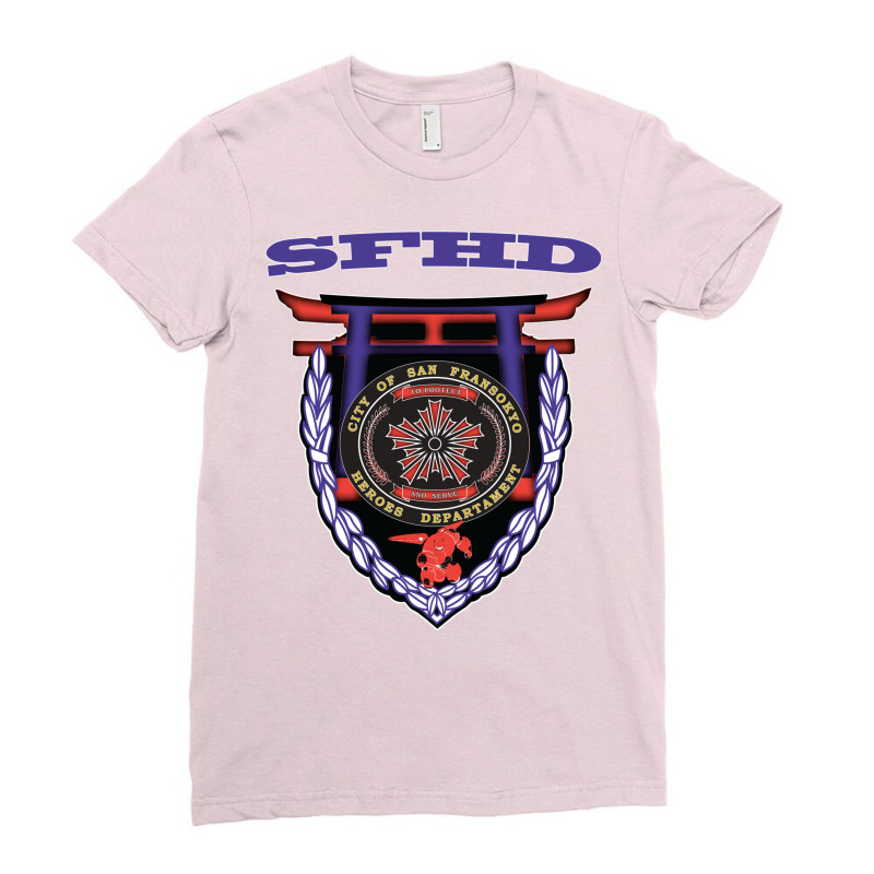 San Fransokyo Heroes Department Ladies Fitted T-Shirt by gulsenteefy6 | Artistshot