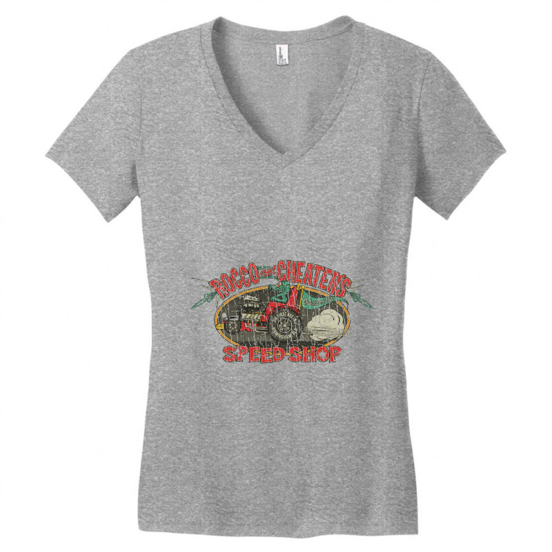 Rocco & Cheater's Speed Shop 1944 Women's V-Neck T-Shirt by gununghujan | Artistshot