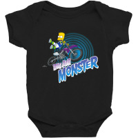 The Simpsons Bart Simpson Big Air Monster Motocros Baby Bodysuit | Artistshot