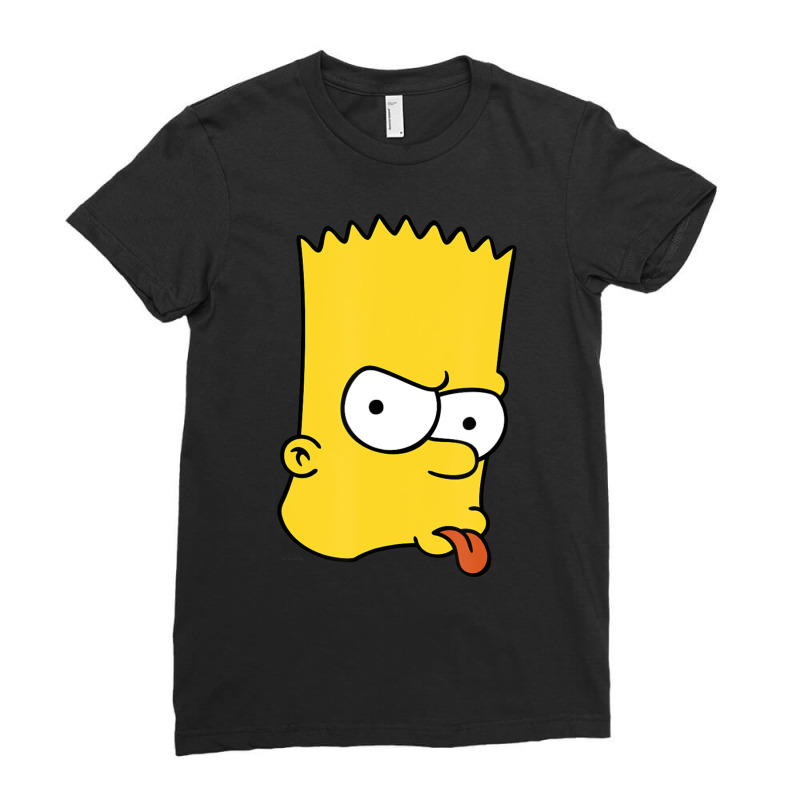 The Simpsons Bart Simpson Big Face Ladies Fitted T-Shirt by longdanouj | Artistshot