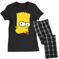 The Simpsons Bart Simpson Big Face Women's Pajamas Set | Artistshot