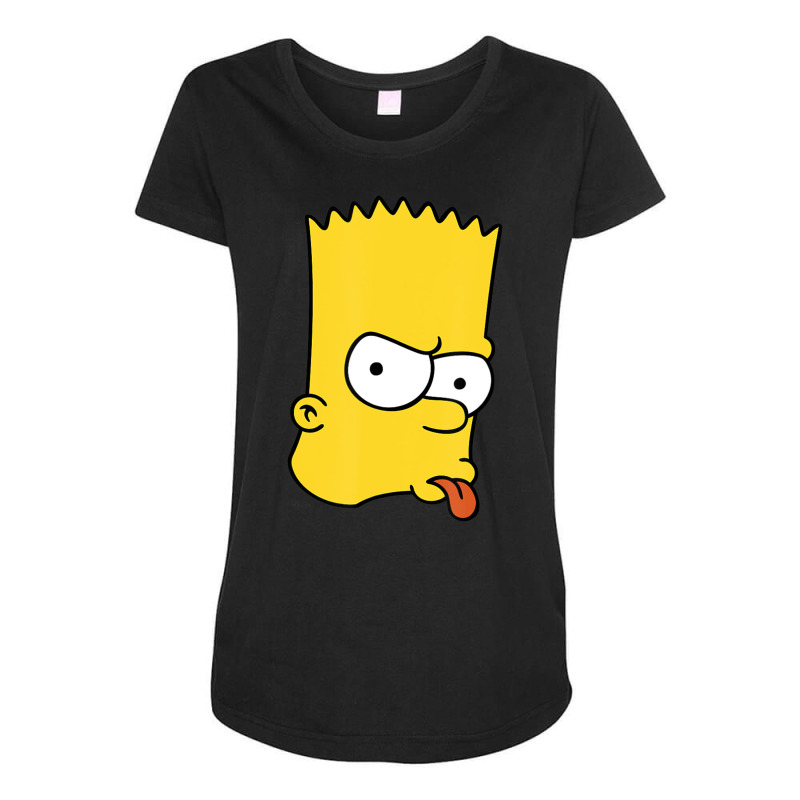 The Simpsons Bart Simpson Big Face Maternity Scoop Neck T-shirt by longdanouj | Artistshot