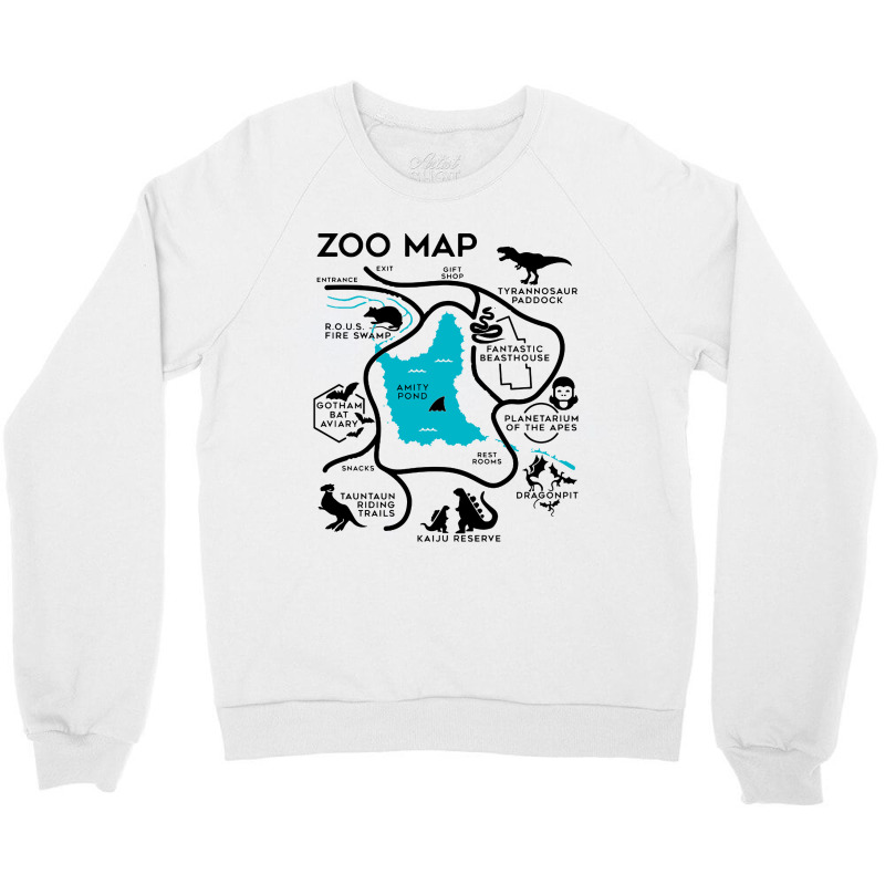 Zoo Map Crewneck Sweatshirt | Artistshot