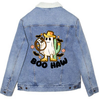 Boo Haw   Halloween Unisex Sherpa-lined Denim Jacket | Artistshot