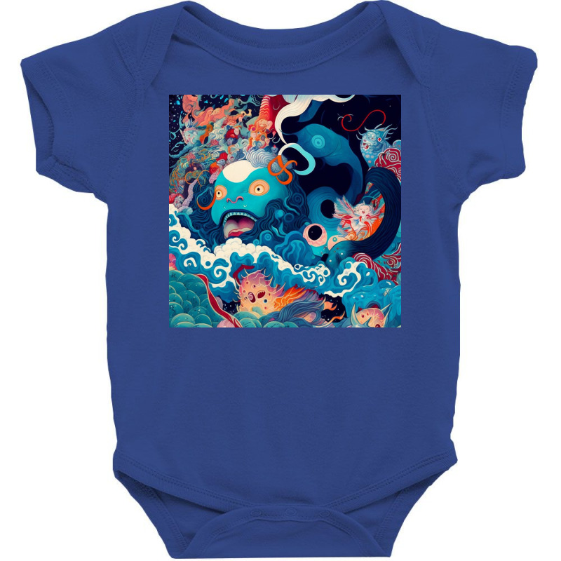 Kanagawa Wave Parade Baby Bodysuit by TheDol | Artistshot