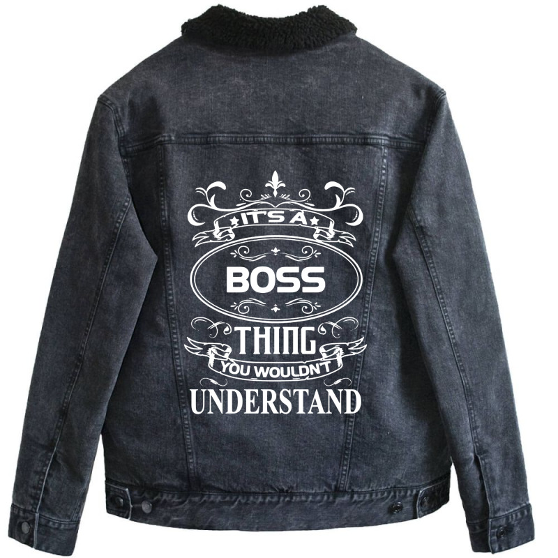 Boss Name Shirt It's A Boss Thing Unisex Sherpa-lined Denim Jacket | Artistshot