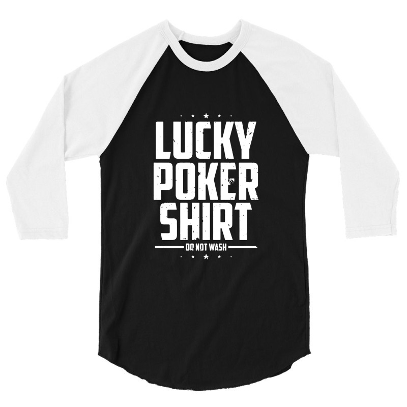 Lucky Charm Poker Texas Holdem Casino Pokerface Ga 3/4 Sleeve Shirt | Artistshot