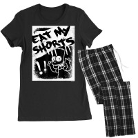 The Simpsons Bart Simpson Eat My Shorts Spray-pain Women's Pajamas Set | Artistshot