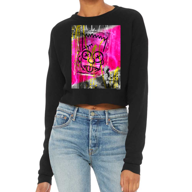 The Simpsons Bart Simpson El Barto Graffiti Cropped Sweater by longdanouj | Artistshot