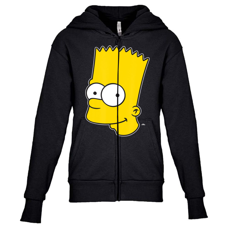 The Simpsons Bart Simpson Face Youth Zipper Hoodie by longdanouj | Artistshot