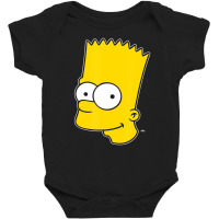 The Simpsons Bart Simpson Face Baby Bodysuit | Artistshot