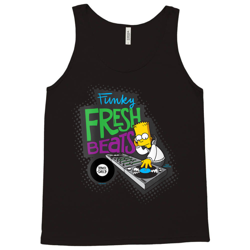 The Simpsons Bart Simpson Funky Fresh Beats Served Tank Top | Artistshot