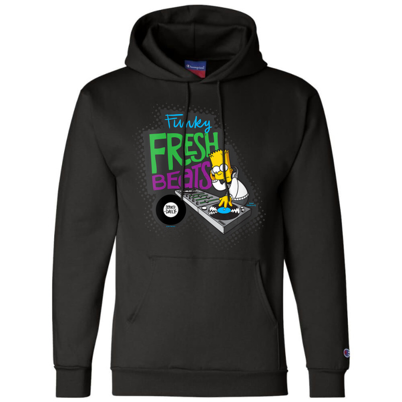 The Simpsons Bart Simpson Funky Fresh Beats Served Champion Hoodie | Artistshot