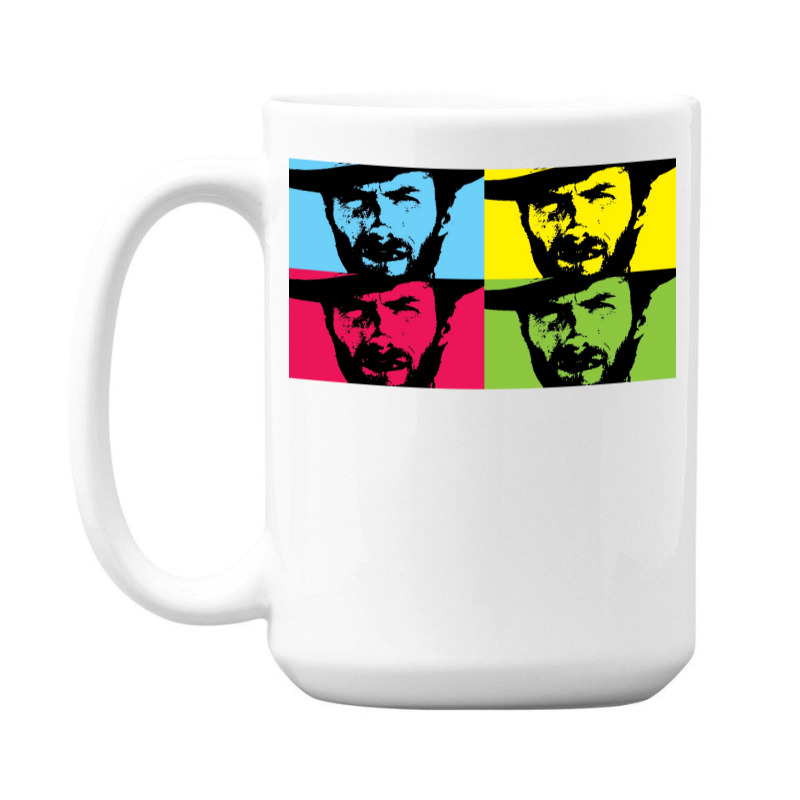 Clint Eastwood In Colours 15 Oz Coffee Mug | Artistshot